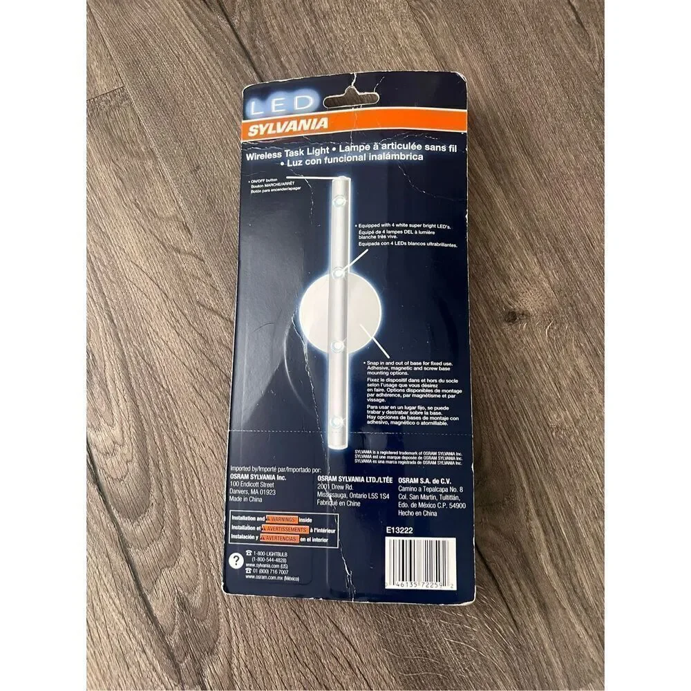 SYLVANIA Gray/Silver LED 7-in Battery Under Cabinet Light